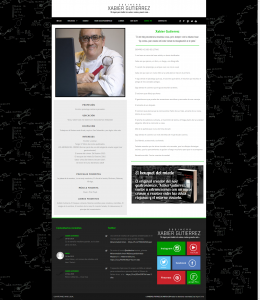 Website Xabier Gutierrez Cocinero | DIGITAL CHILLS Diseño & Marketing Digital