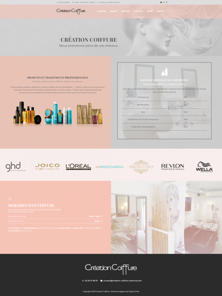 Portfolio Création Coiffure | DIGITAL CHILLS Diseño & Marketing Digital